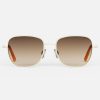 Randolph Engineering Cecil - 22K Champagne Gold & Cape Sand | Non-Polarized Sunglasses