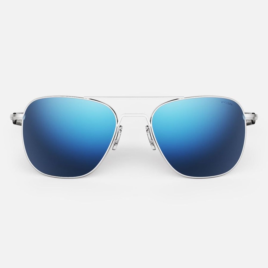 Randolph Engineering Aviator - Matte Chrome & Atlantic Blue | Non-Polarized Sunglasses