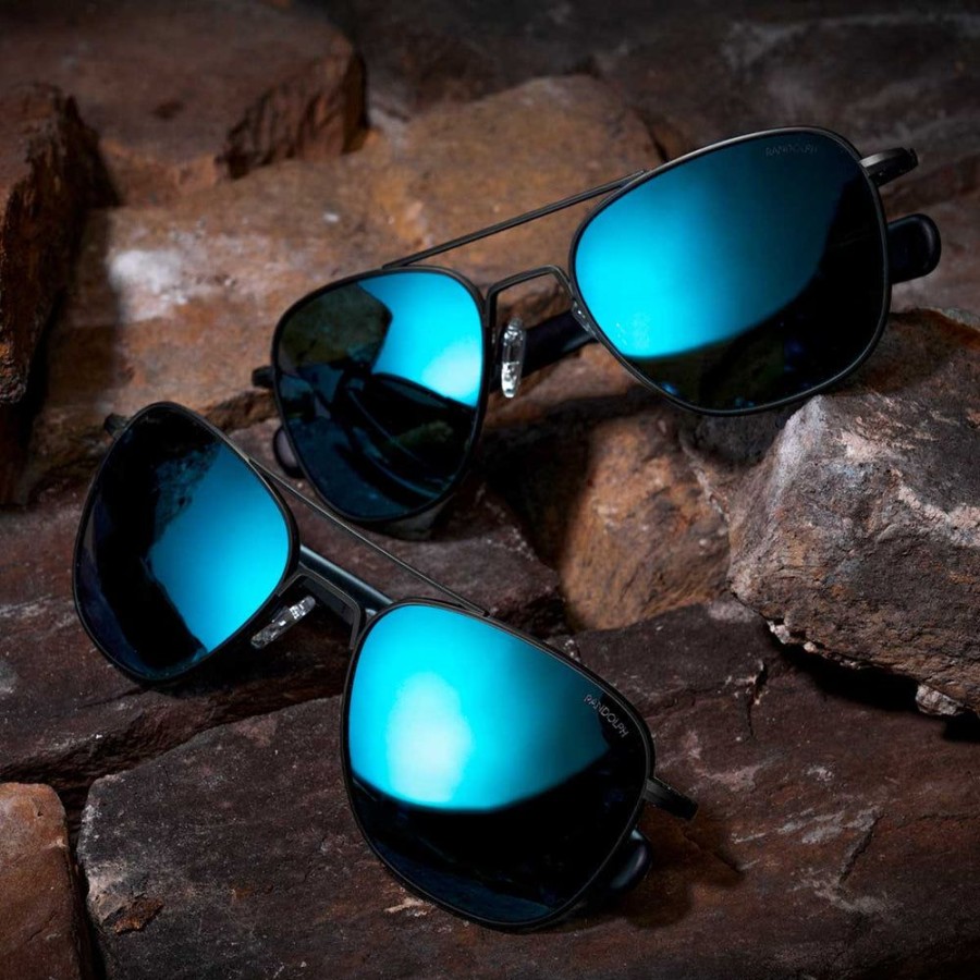 Randolph Engineering Aviator - Matte Black & Cobalt | Polarized Sunglasses