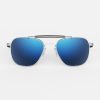 Randolph Engineering Aviator Ii - Matte Chrome & Atlantic Blue | Women'S Sunglasses