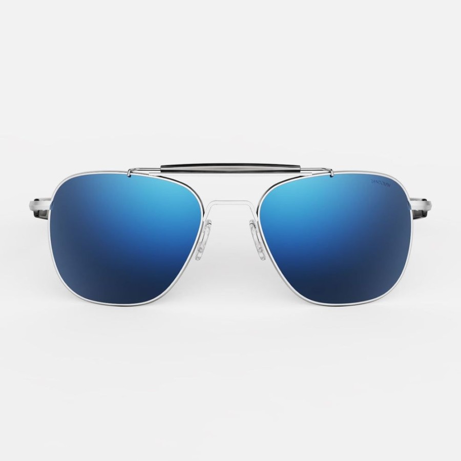 Randolph Engineering Aviator Ii - Matte Chrome & Atlantic Blue | Women'S Sunglasses