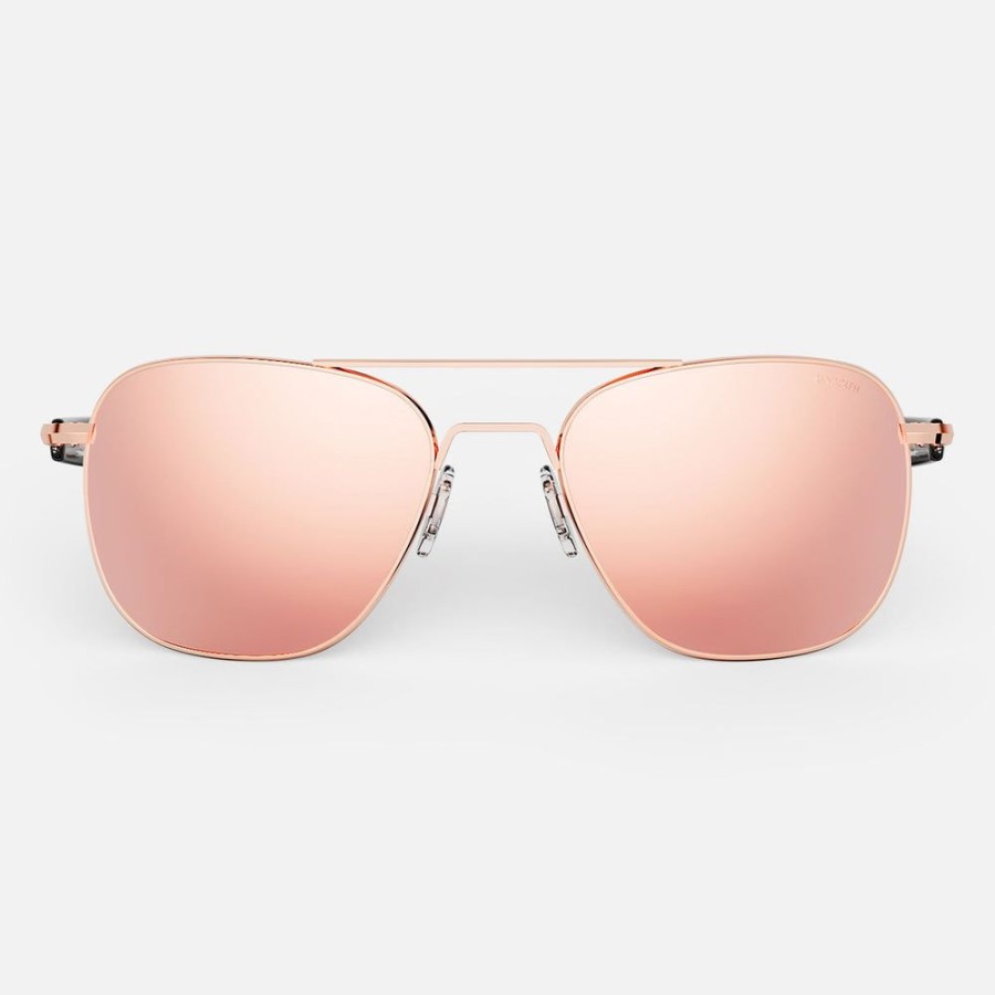 Randolph Engineering Aviator - 22K Rose Gold & Rose Gold | Polarized Sunglasses