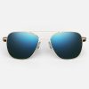 Randolph Engineering Aviator - 23K Gold & Cobalt | Women'S Sunglasses