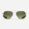 Randolph Engineering Aviator - 23K Satin Gold & Evergreen | Women'S Sunglasses