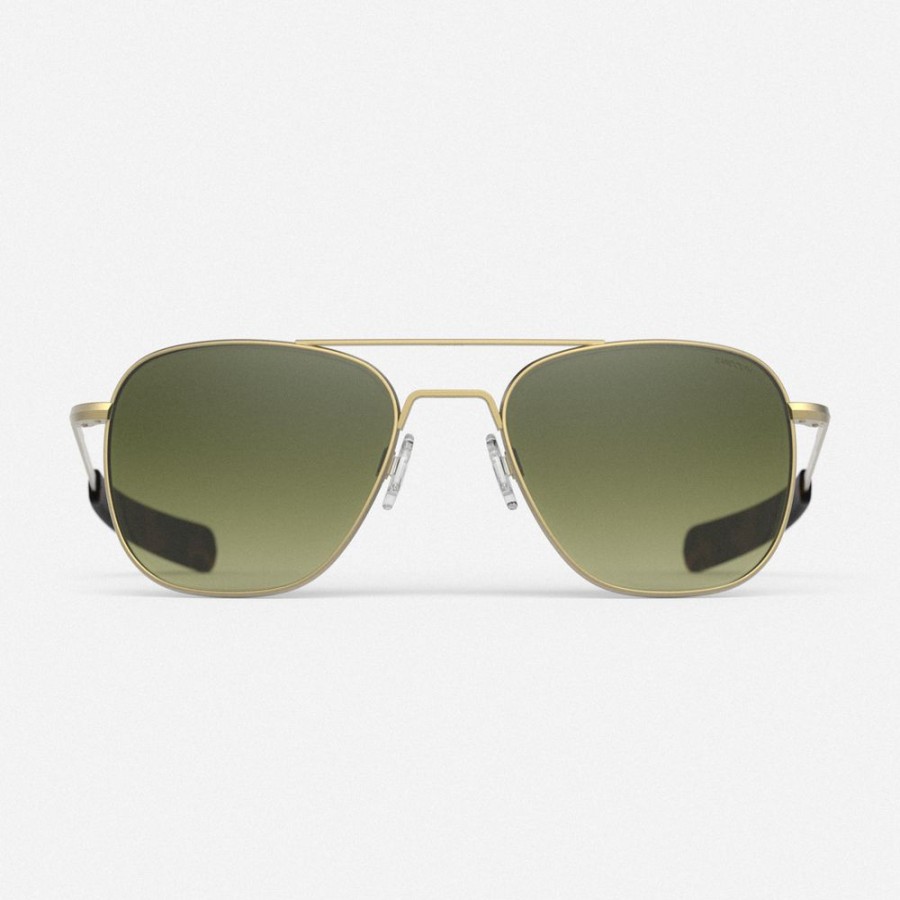 Randolph Engineering Aviator - 23K Satin Gold & Evergreen | Women'S Sunglasses