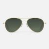 Randolph Engineering Amelia - 23K Satin Gold & Evergreen | Women'S Sunglasses